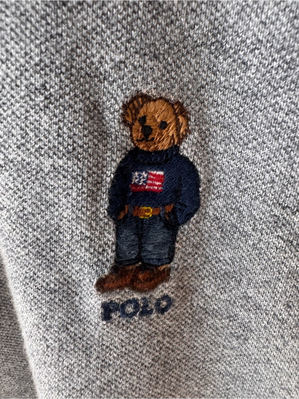Iconic Polo Bear Ralph Lauren Custom Fit Teddy Bear Polo Sz XL Y2K